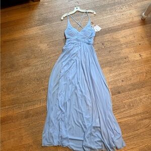 David's Bridal Mesh Illusion Cutout Full Skirt Bridesmaid Dress